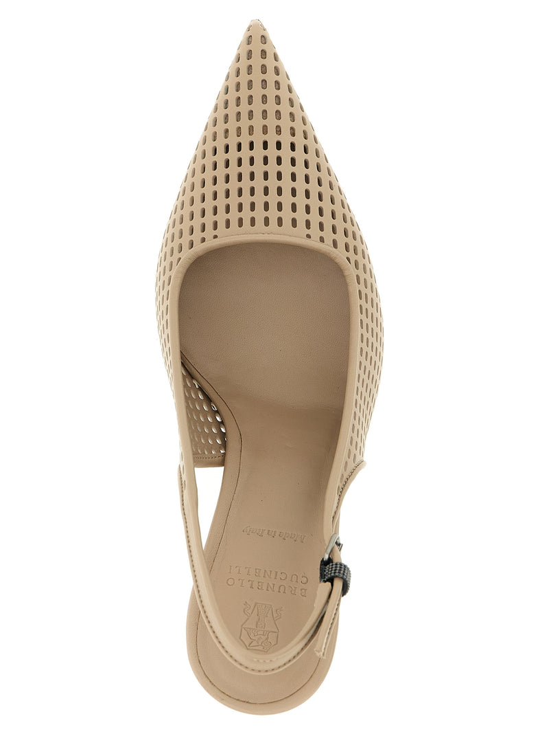 Brunello Cucinelli Brunello Cucinelli Net Calf Slingback