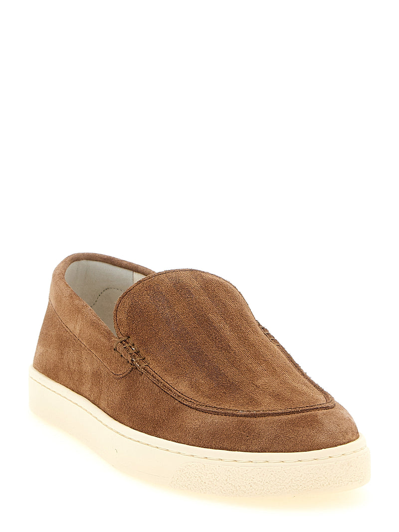 Brunello Cucinelli Brunello Cucinelli Suede Chevron Loafers
