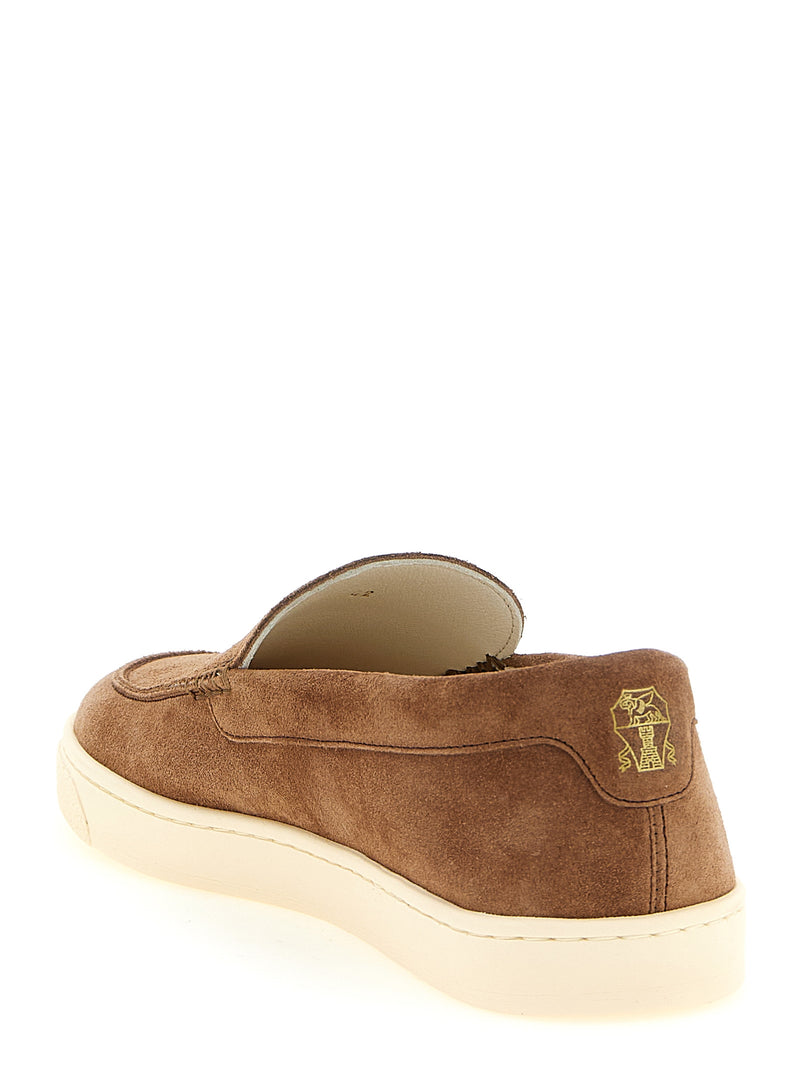 Brunello Cucinelli Brunello Cucinelli Suede Chevron Loafers
