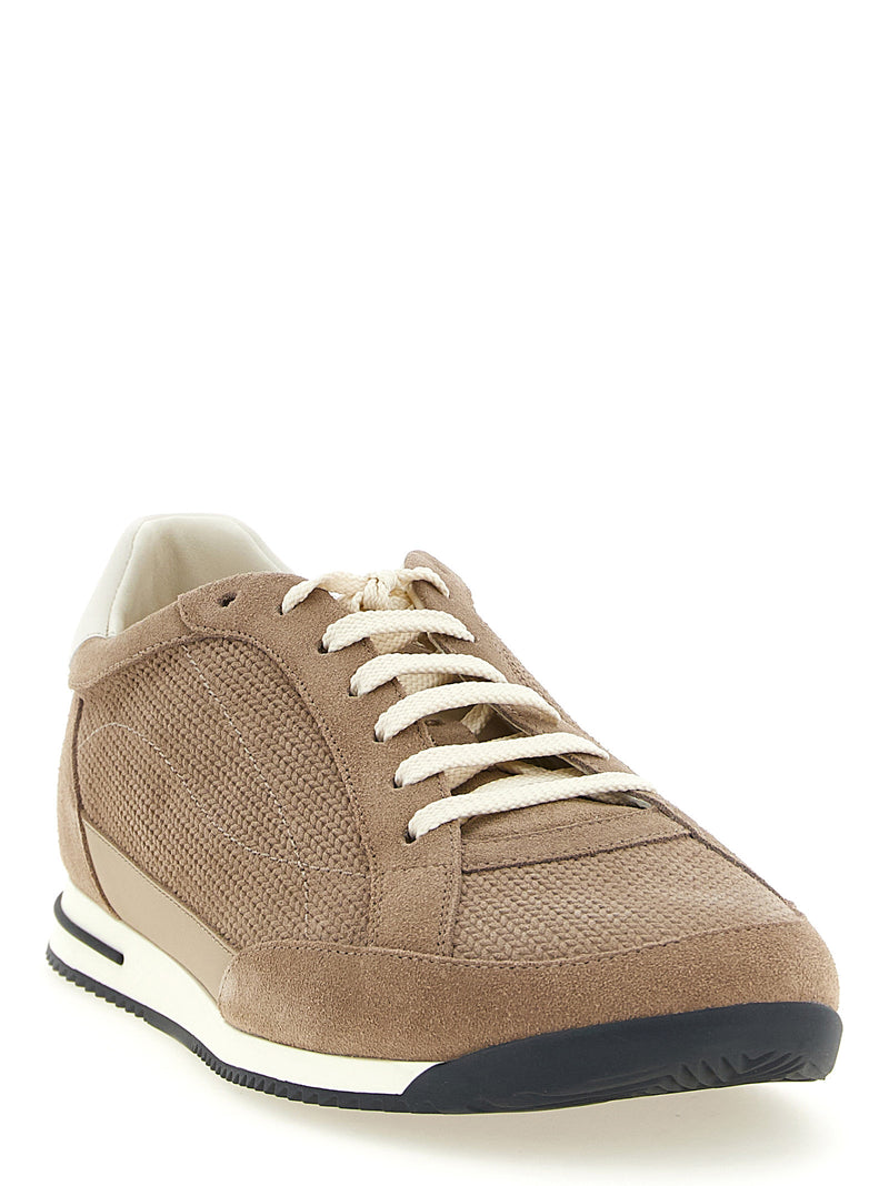 Brunello Cucinelli Brunello Cucinelli Knit-effect Suede Sneakers