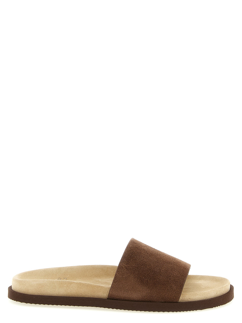 Brunello Cucinelli Suede Slides - Suede - Style 6CAY70 | Urbalenti | Urb... | Urbalenti™ NYC