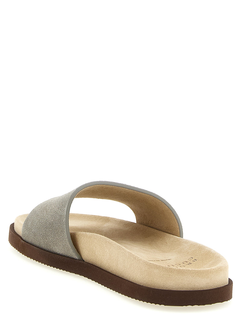 Brunello Cucinelli Suede Slides - Suede - Style 6CDK54 | Urbalenti | Urb... | Urbalenti™ NYC