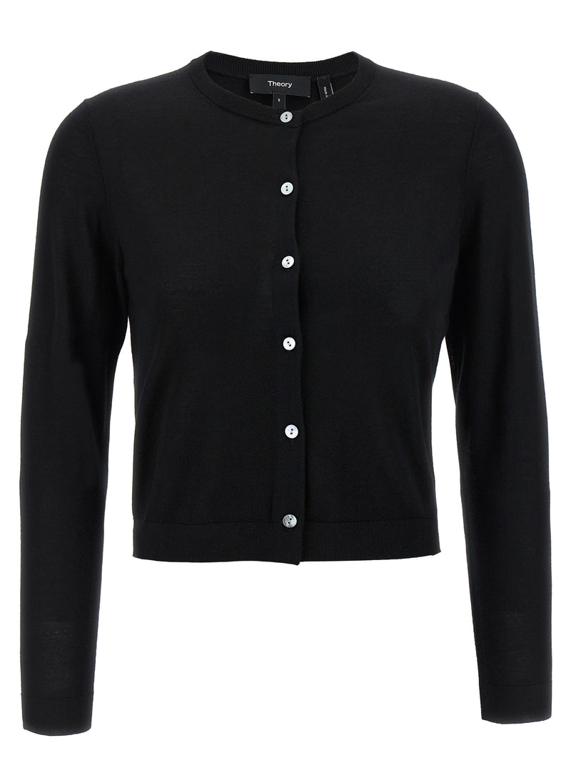 Theory Wool Cropped Cardigan | Urbalenti™ NYC