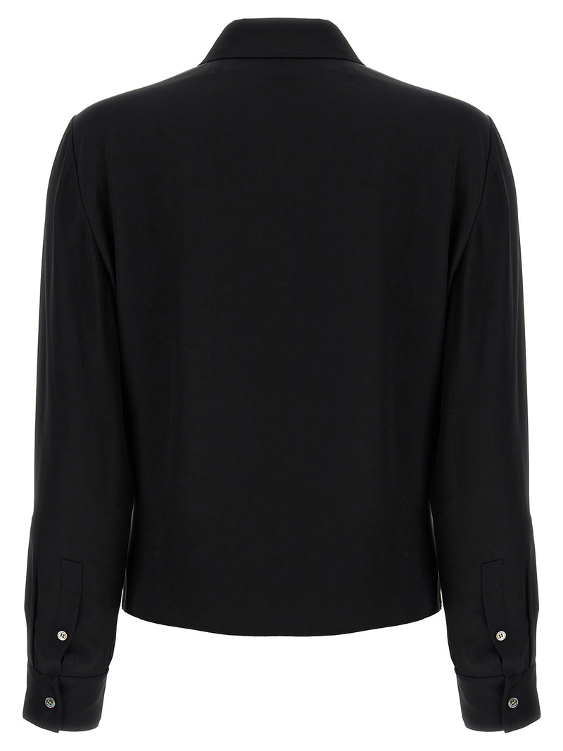 Theory Pk Label Wrap Blouse | Urbalenti™ NYC