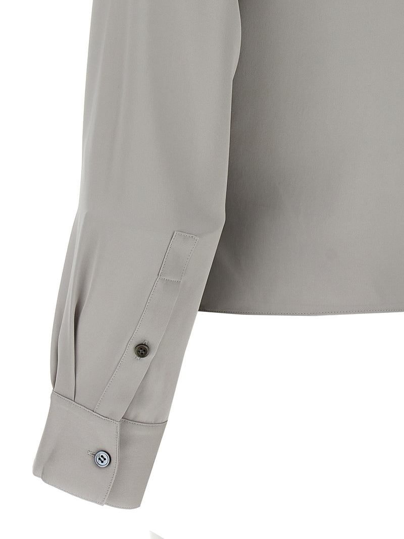 Theory Pk Label Wrap Blouse Variant 2 | Urbalenti™ NYC