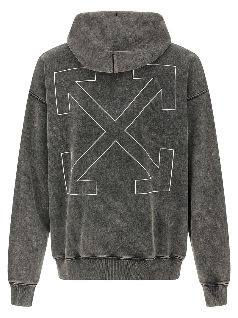Off White Outline Arrow Skate Hoodie | Urbalenti™ NYC