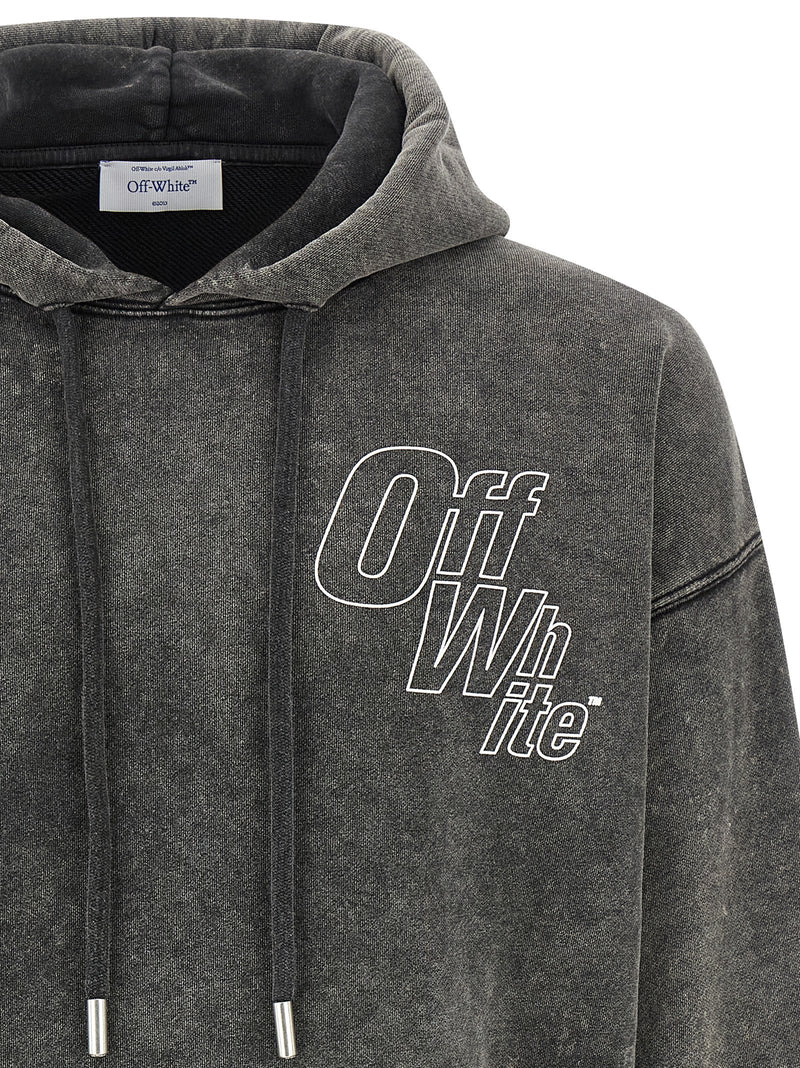 Off White Outline Arrow Skate Hoodie | Urbalenti™ NYC