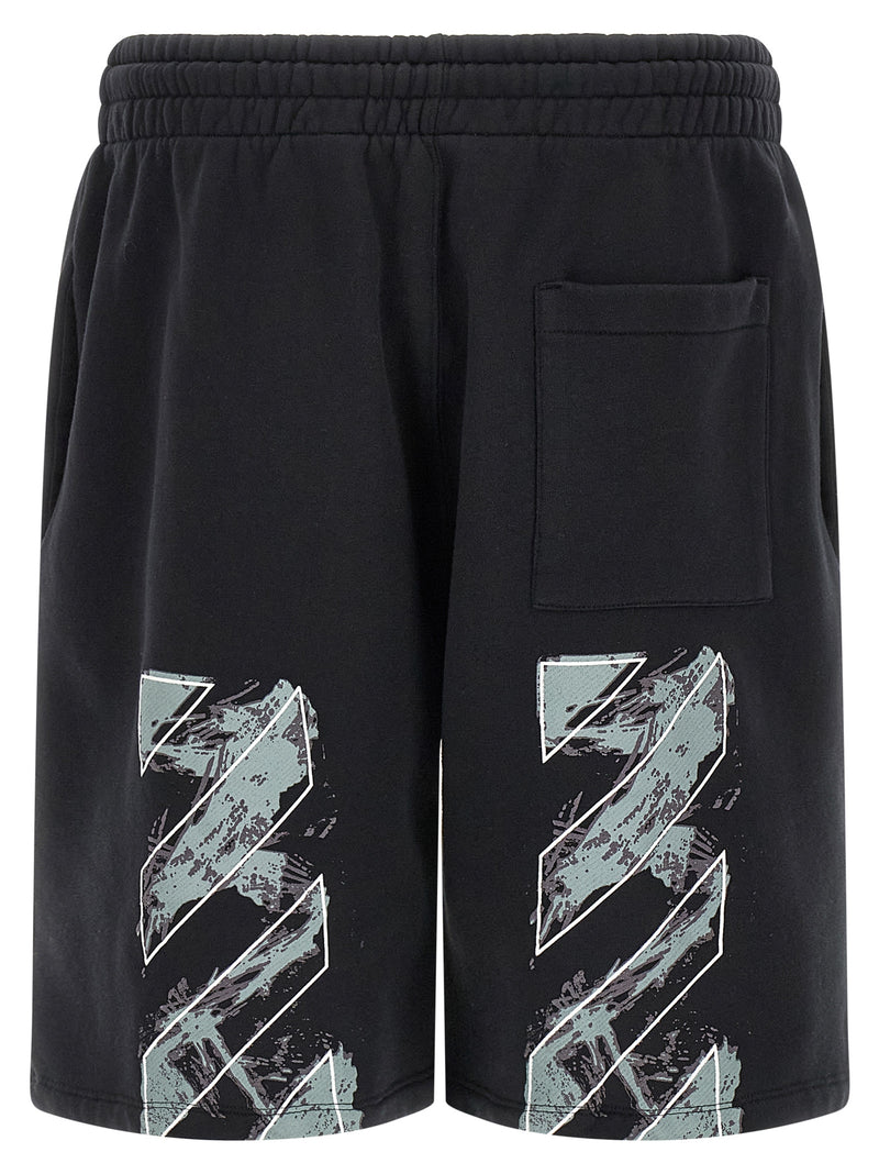 Off White Off White Paint Diag Skate Bermuda Shorts