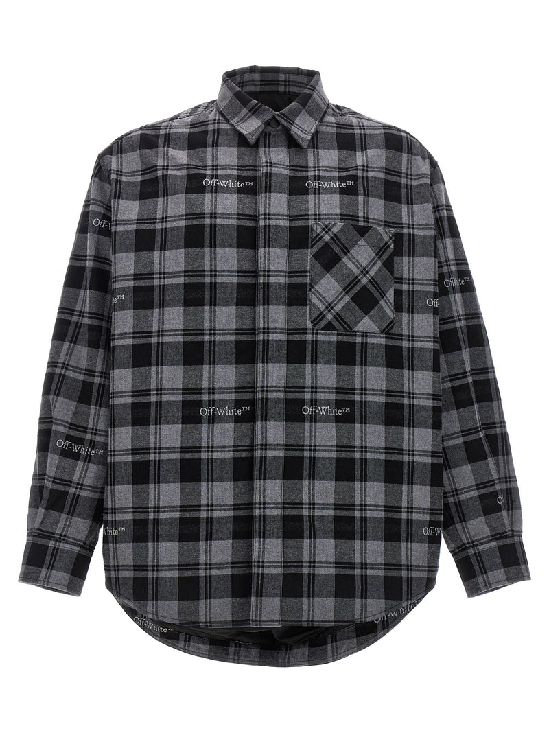 Off White Check Flannel Padded Jacket | Urbalenti™ NYC