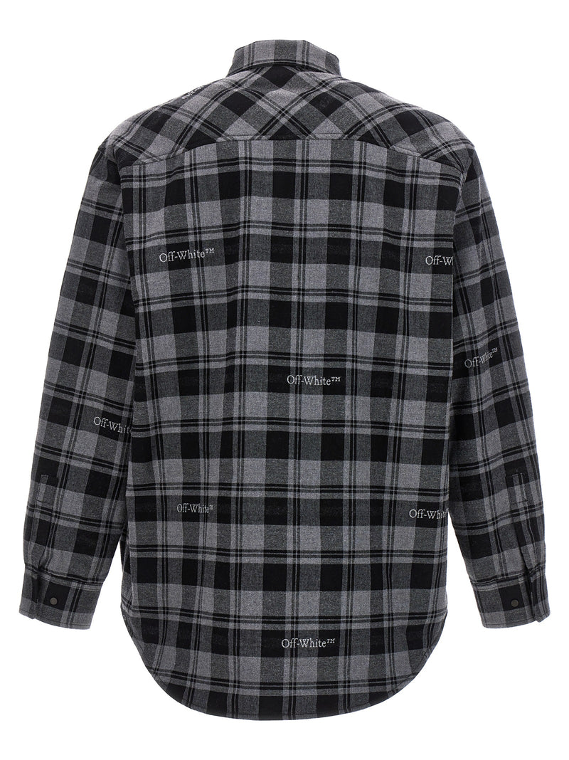 Off White Check Flannel Padded Jacket | Urbalenti™ NYC