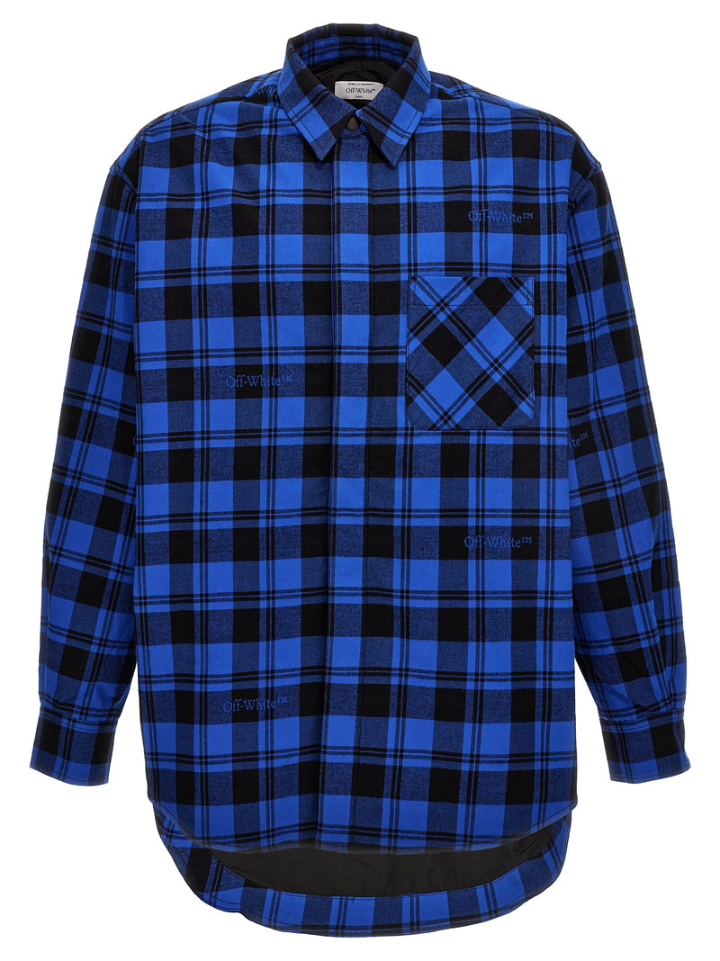 Off White Check Flannel Overshirt | Urbalenti™ NYC