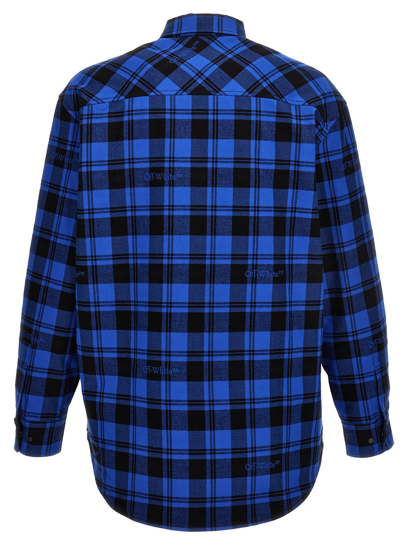 Off White Check Flannel Overshirt | Urbalenti™ NYC