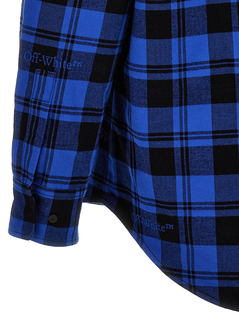 Off White Check Flannel Overshirt | Urbalenti™ NYC