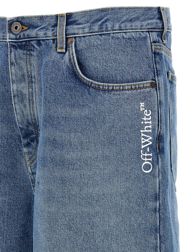 Off White Half Arrow Bermuda Shorts - Cotton Denim | Urbalenti | Urbalen... | Urbalenti™ NYC