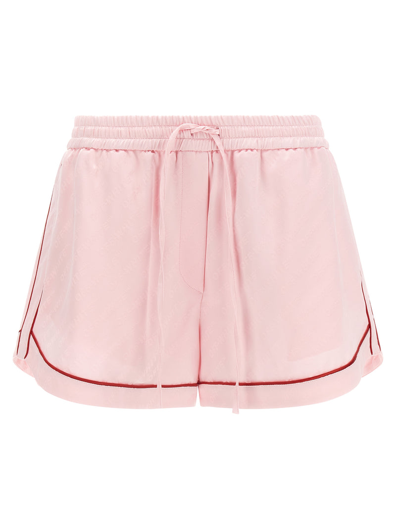 Off White Off White Jacquard Satin Pajama Shorts