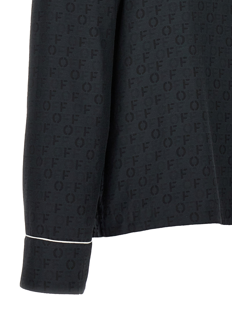 Off White Off White Off Jaquard Pajama Shirt