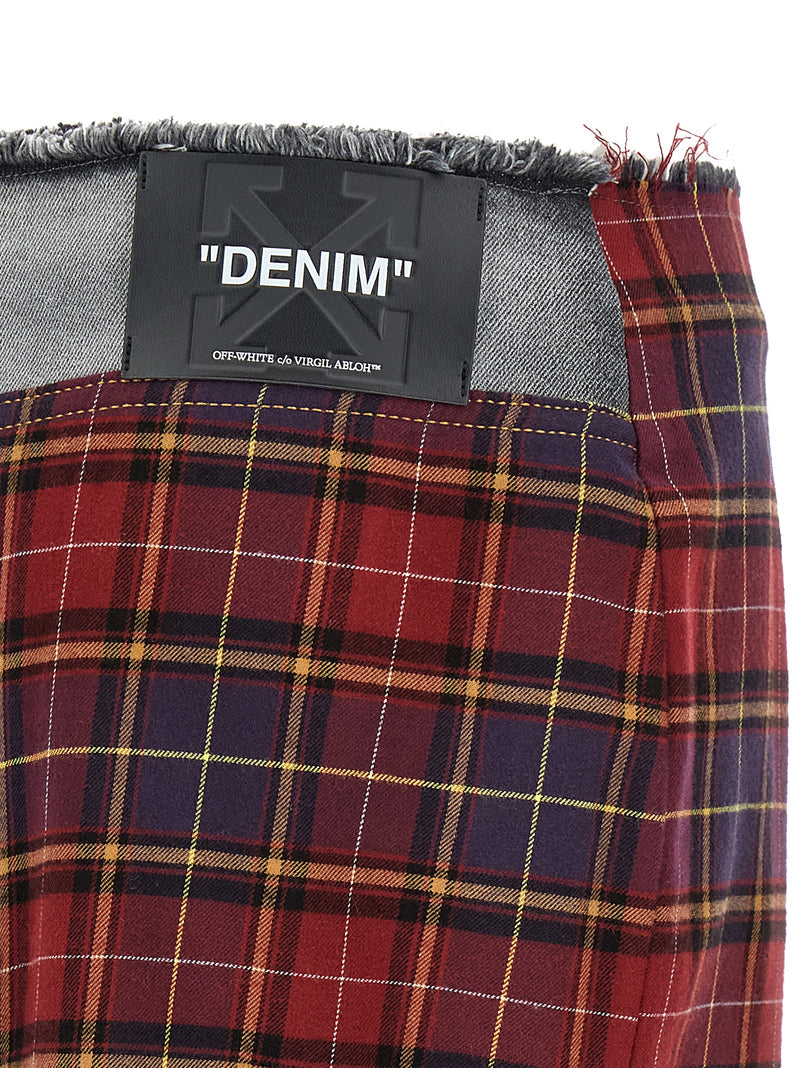 Off White Patchwork Skirt | Urbalenti™ NYC