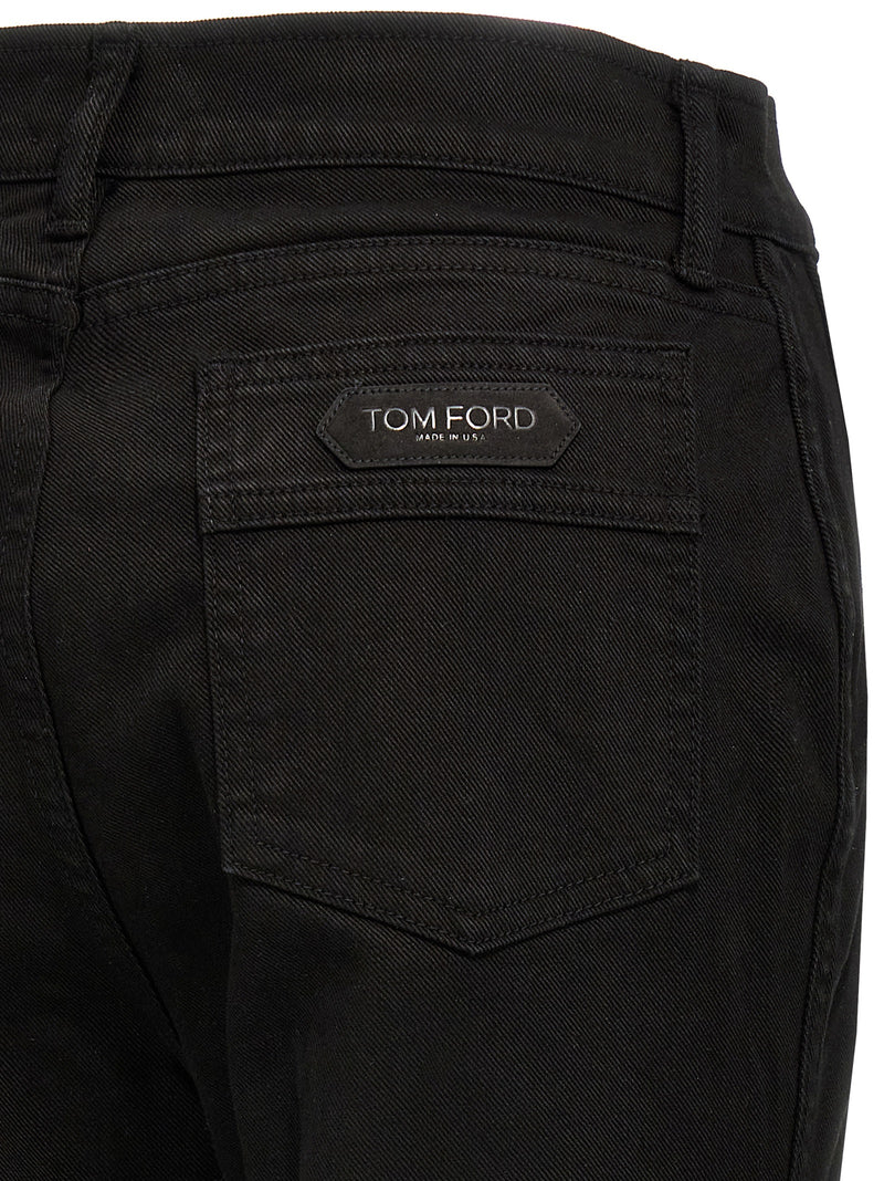 Tom Ford Tom Ford Jeans acampanados anchos de sarga elástica