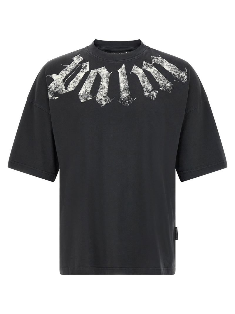 Palm Angels Palm Angels Craquelé Gothic Print T-shirt