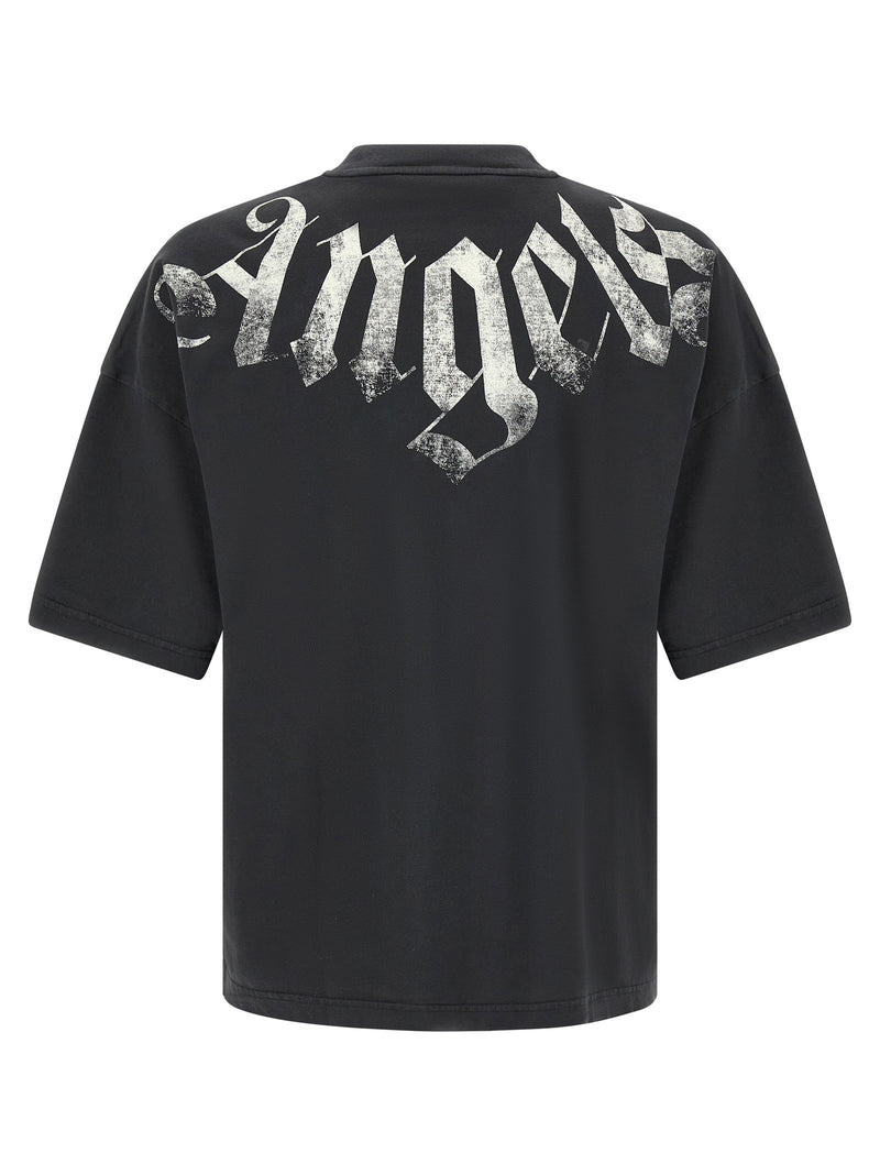 Palm Angels Palm Angels Craquelé Gothic Print T-shirt