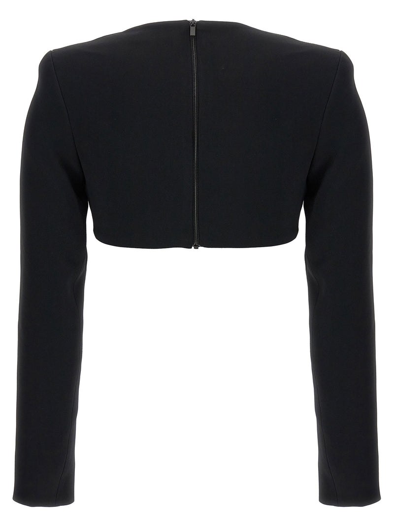 David Koma David Koma Top 3d Crystsal Chain And Square Neck