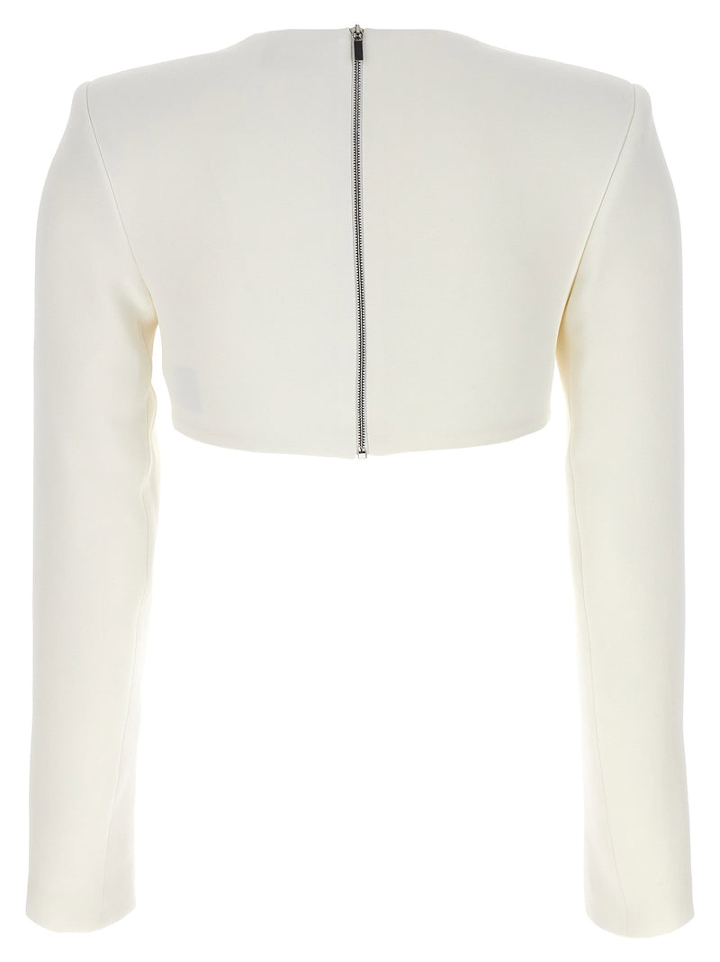 David Koma David Koma Top 3d Crystsal Chain And Square Neck