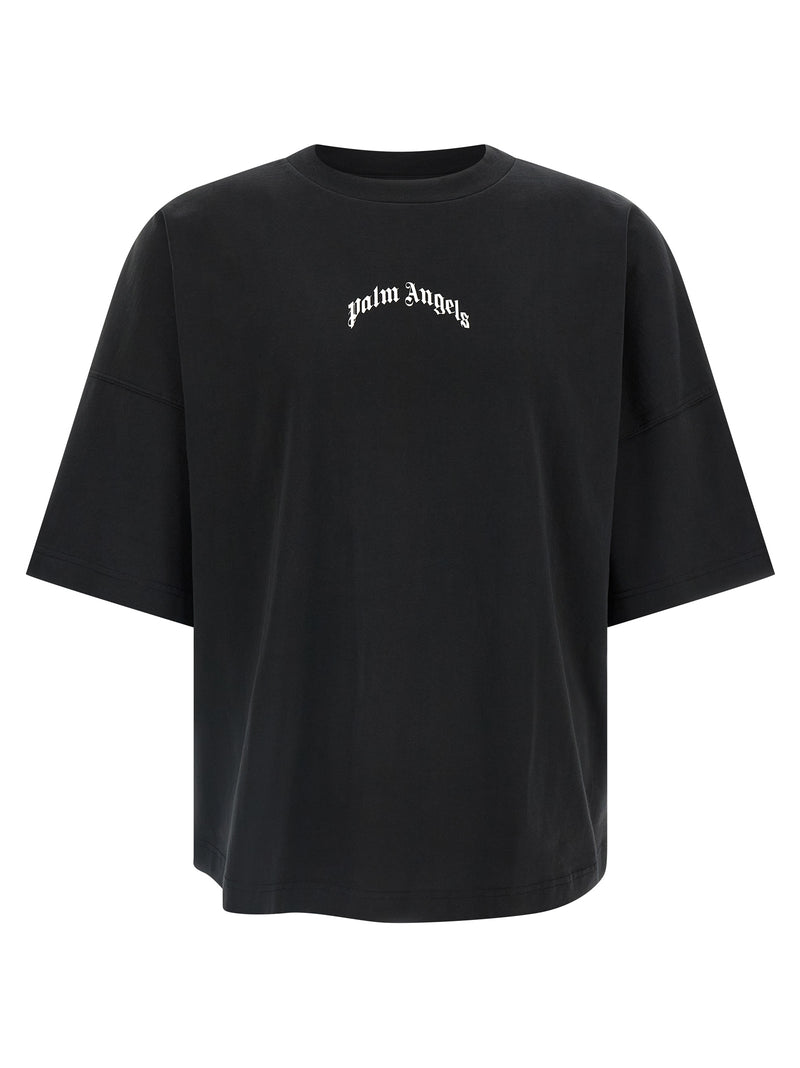 Palm Angels Back Curved Logo T-Shirt | Urbalenti™ NYC