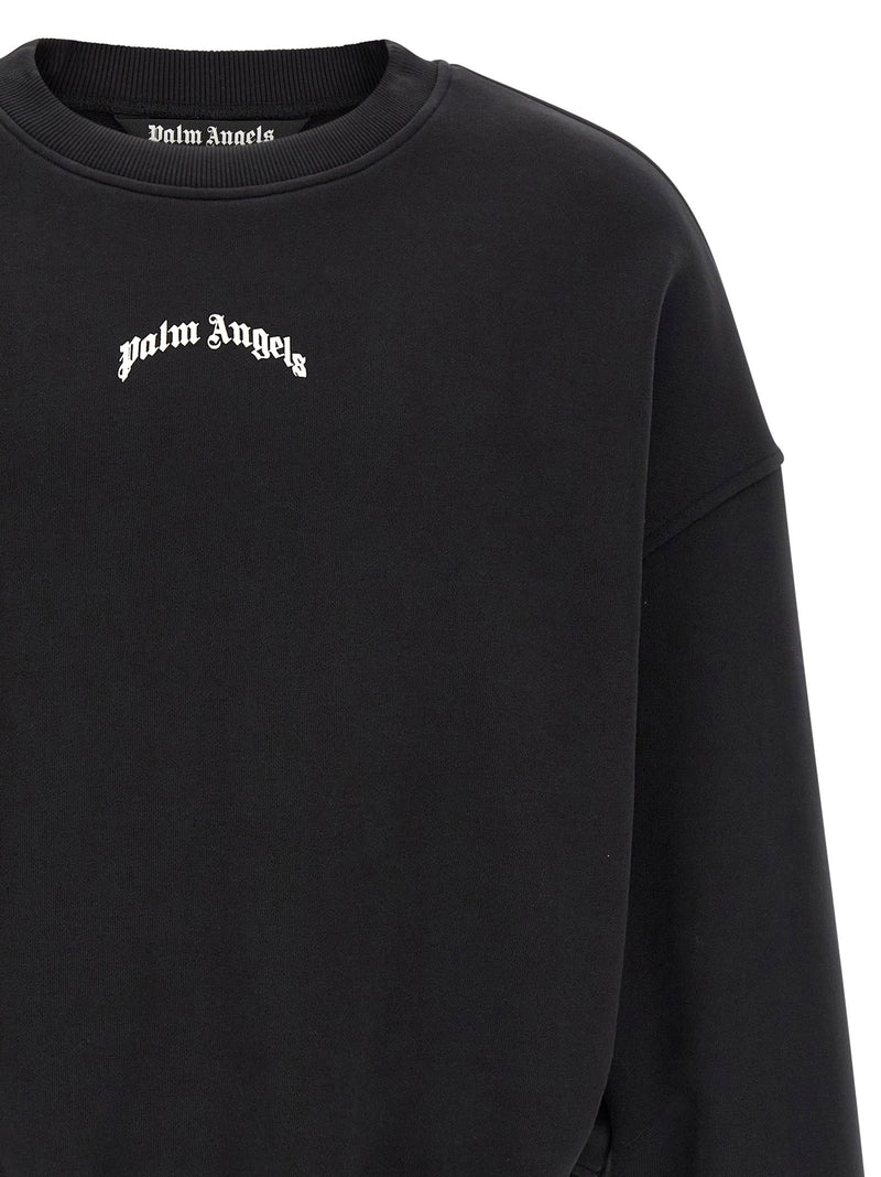 Palm Angels Palm Angels Back Curved Logo Sweatshirt
