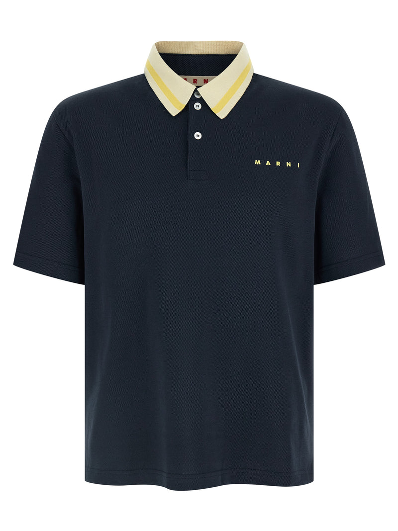 Marni Piqué Cotton Polo Shirt | Urbalenti™ NYC