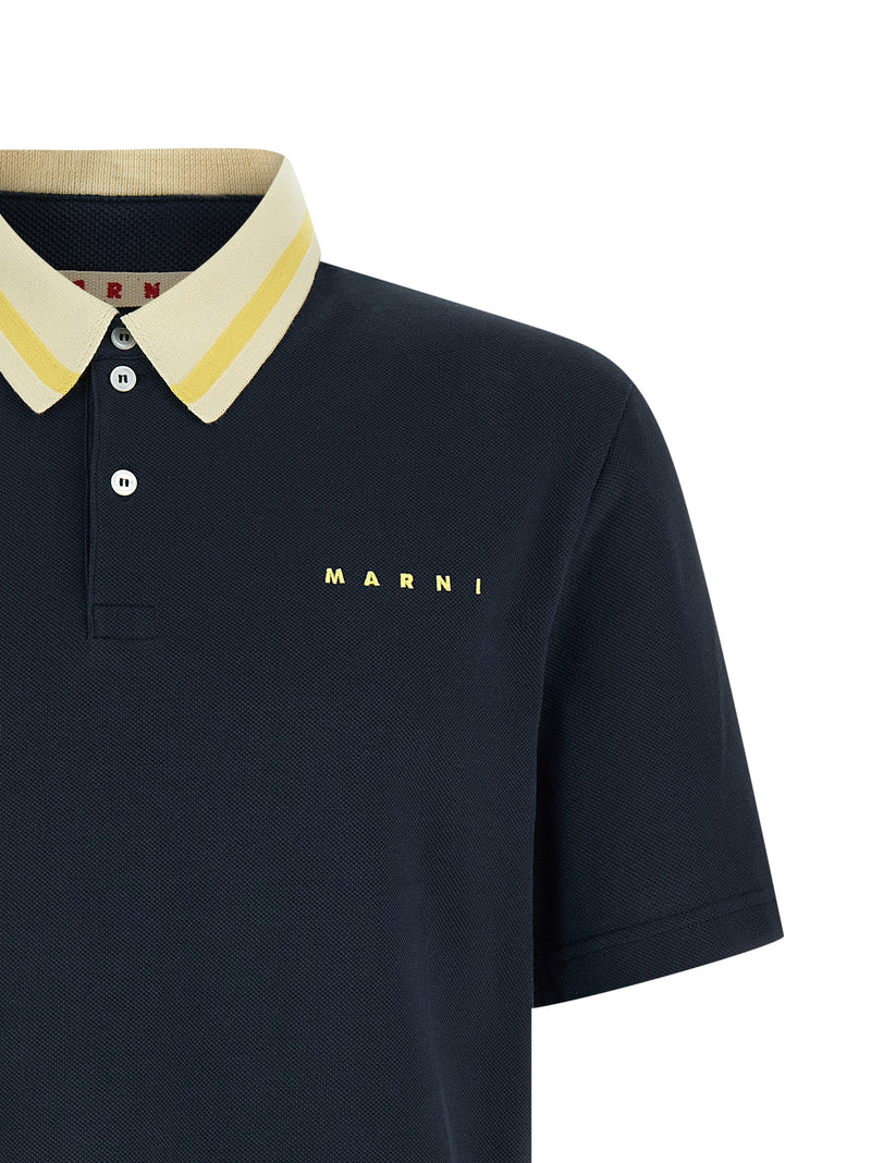 Marni Piqué Cotton Polo Shirt | Urbalenti™ NYC
