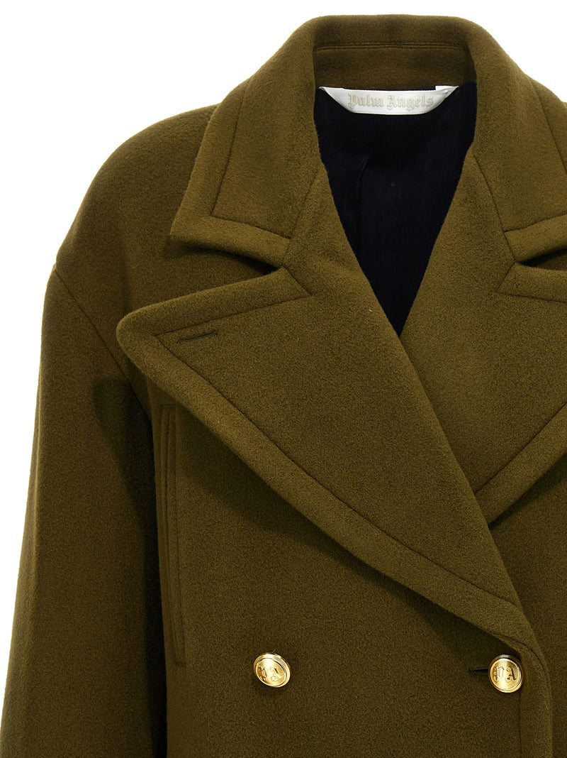 Palm Angels Palm Embroidery Coat | Urbalenti™ NYC