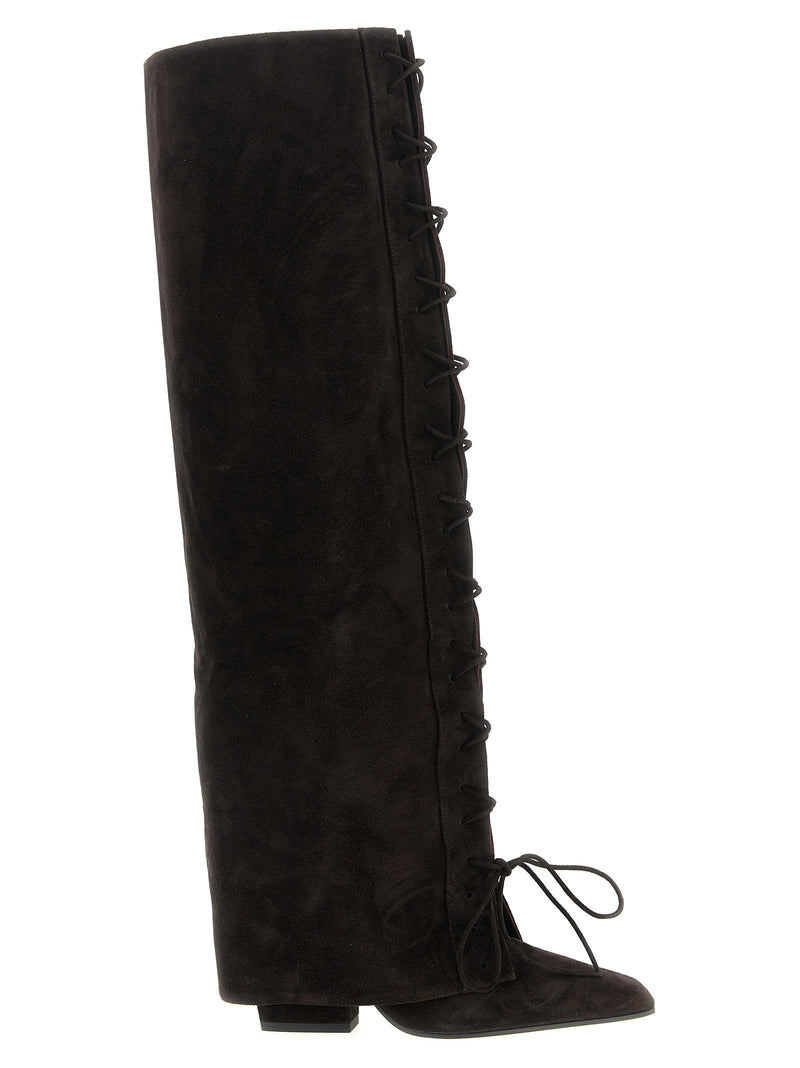 Paris Texas Paris Texas Jane Fold Over Lace Up Boots