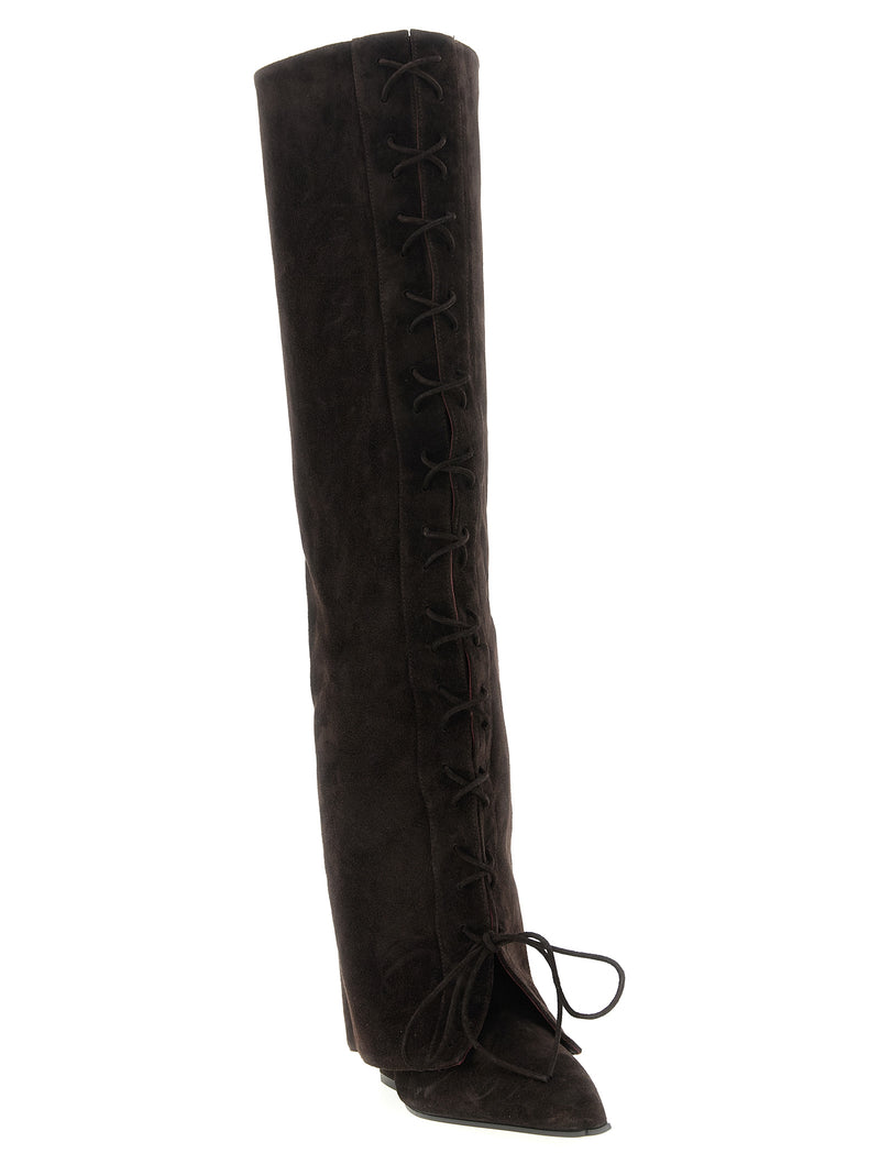Paris Texas Paris Texas Jane Fold Over Lace Up Boots