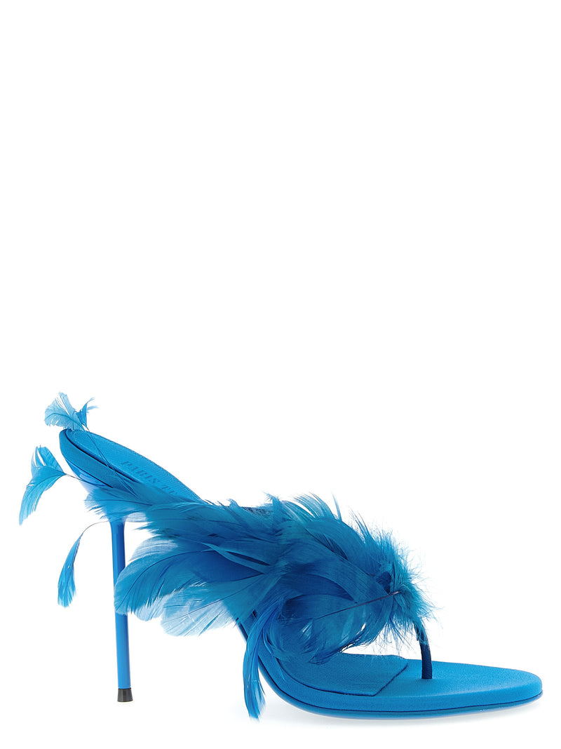 Paris Texas Lidia Feather Thong Mules Variant 2 | Urbalenti™... | Urbalenti™ NYC