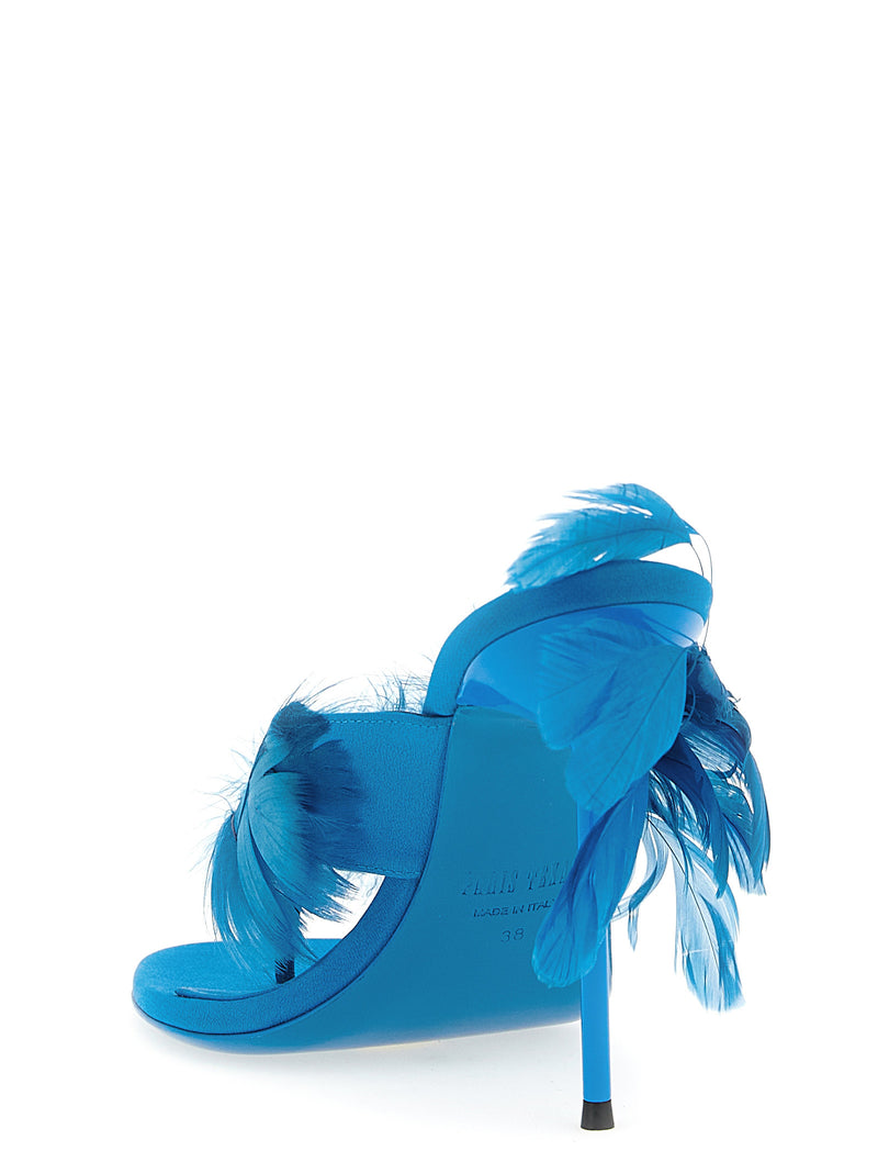 Paris Texas Lidia Feather Thong Mules Variant 2 | Urbalenti™... | Urbalenti™ NYC