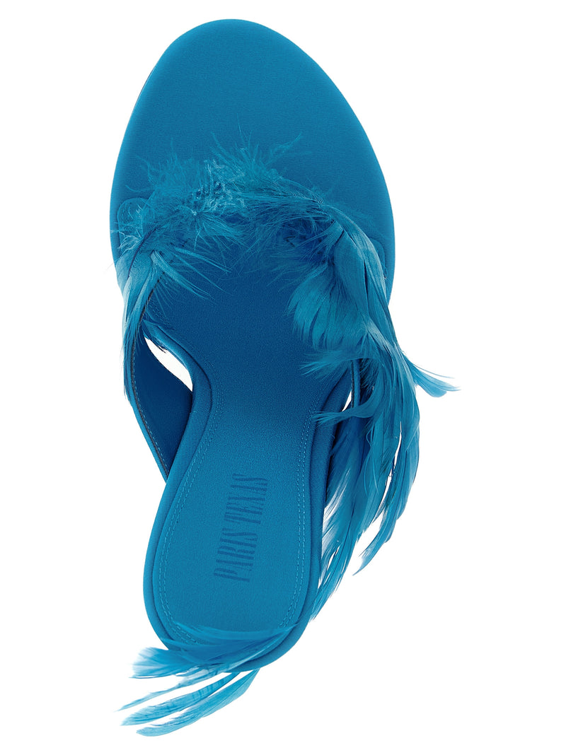 Paris Texas Lidia Feather Thong Mules Variant 2 | Urbalenti™... | Urbalenti™ NYC