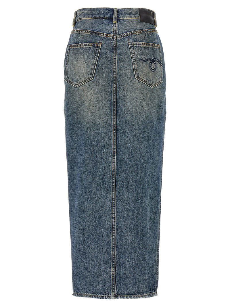 R13 R13 Devon Side Slit Skirt