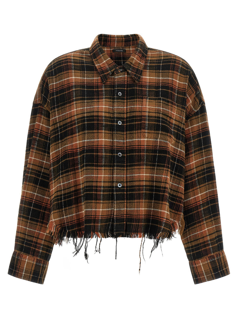 R13 Raw Cut Cropped Shirt