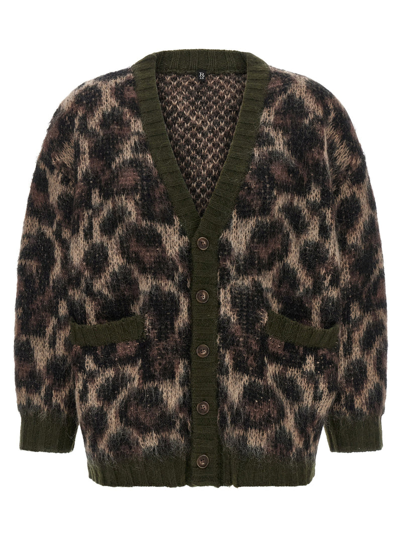 R13 R13 Animal Print Cardigan