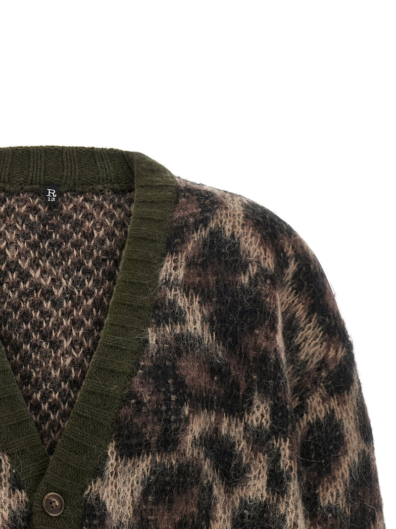R13 R13 Animal Print Cardigan