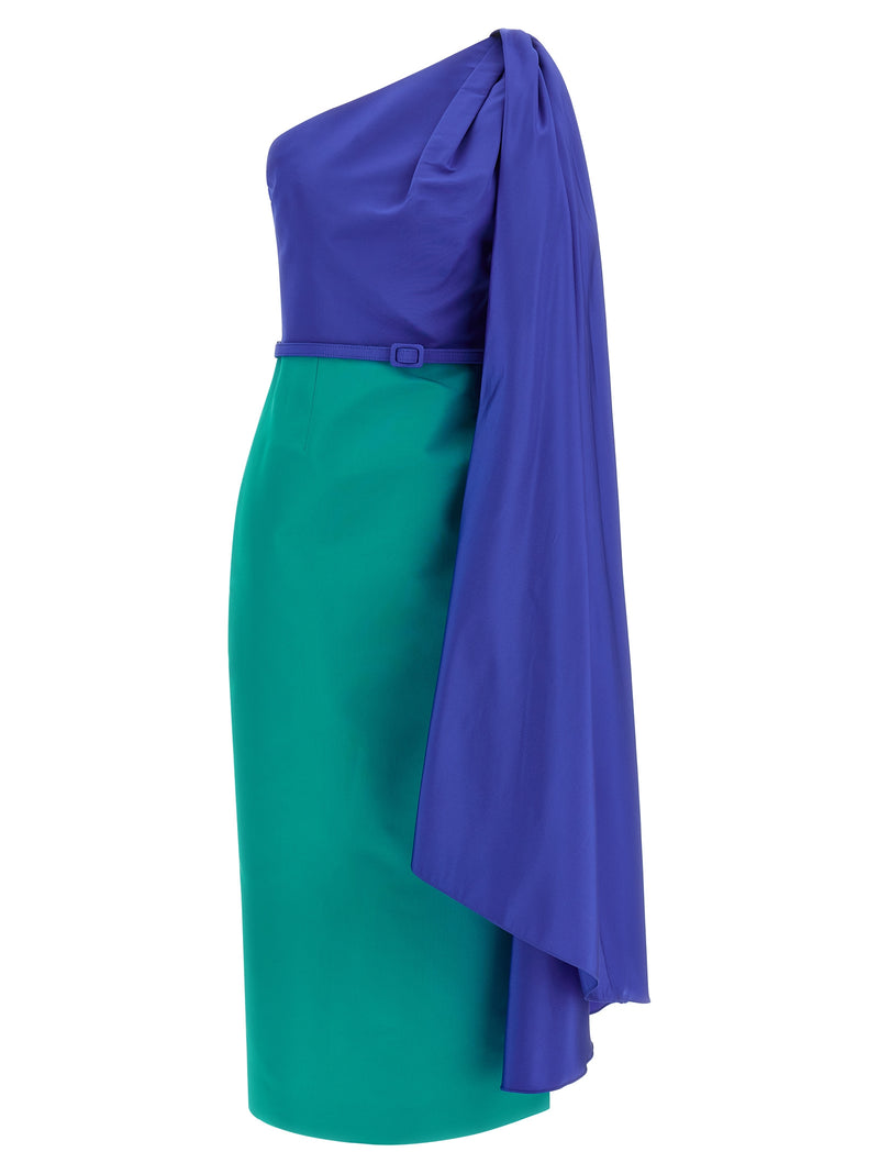 Carolina Herrera Color Block Dress | Urbalenti™ NYC