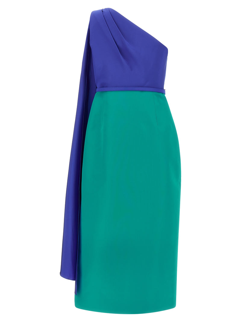 Carolina Herrera Color Block Dress | Urbalenti™ NYC