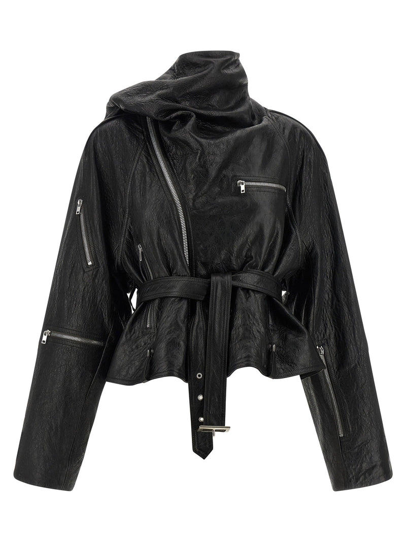 Rick Owens Rick Owens Cropped Scarf Flight Jacket