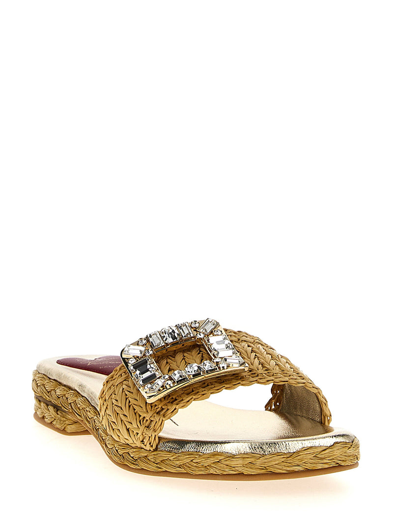 Roger Vivier Roger Vivier Raffia Jewel Sandals