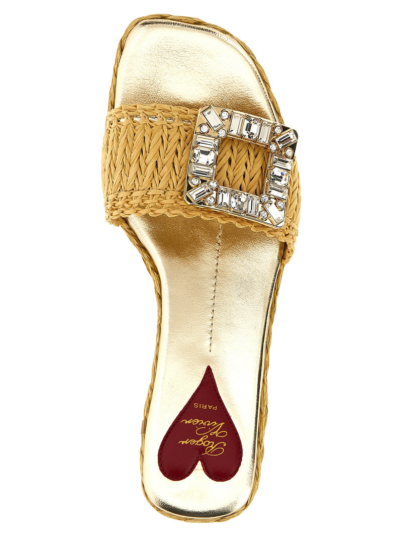Roger Vivier Roger Vivier Raffia Jewel Sandals