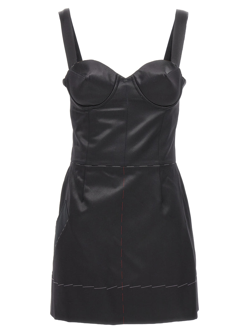 Maison Margiela Contrast Stitching Corset Dress | Urbale... | Urbalenti™ NYC