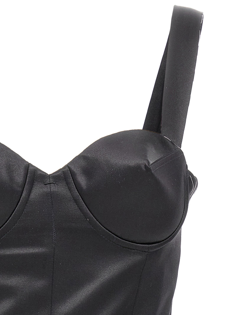 Maison Margiela Contrast Stitching Corset Dress | Urbale... | Urbalenti™ NYC