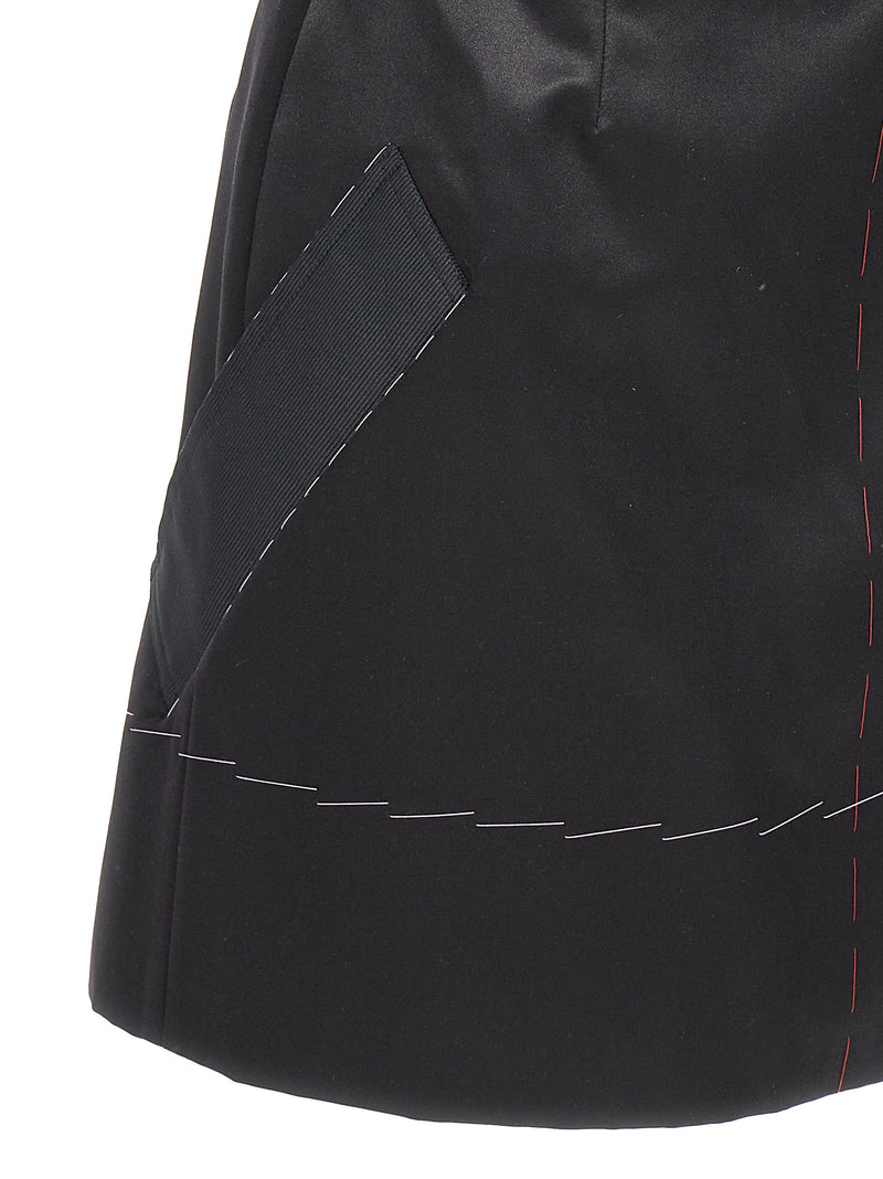 Maison Margiela Contrast Stitching Corset Dress | Urbale... | Urbalenti™ NYC