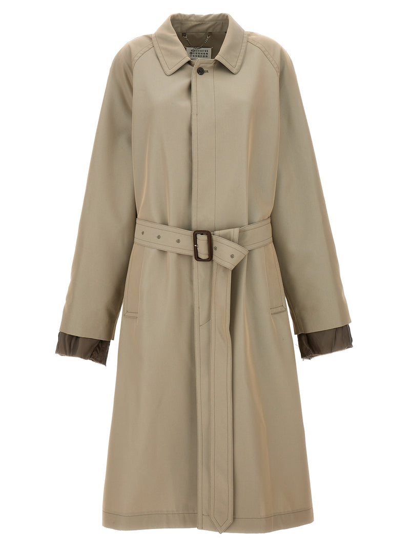 Maison Margiela Long Single-breasted Trench Coat | Urbalenti™ NYC