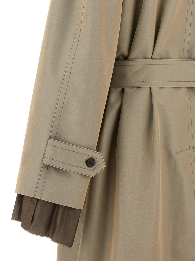 Maison Margiela Long Single-breasted Trench Coat | Urbalenti™ NYC